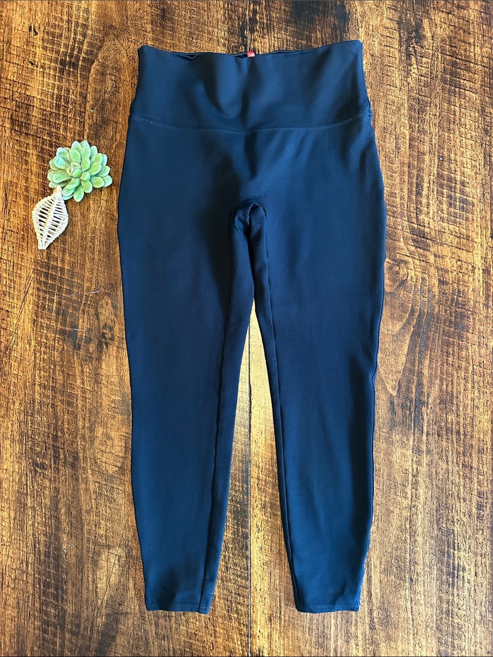 Spanx | Black Cropped High-Waisted Shaping Leggings, Size XL